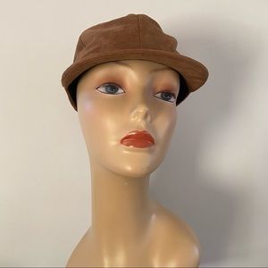 VINTAGE Tan Suede Cap Jockey Hippie